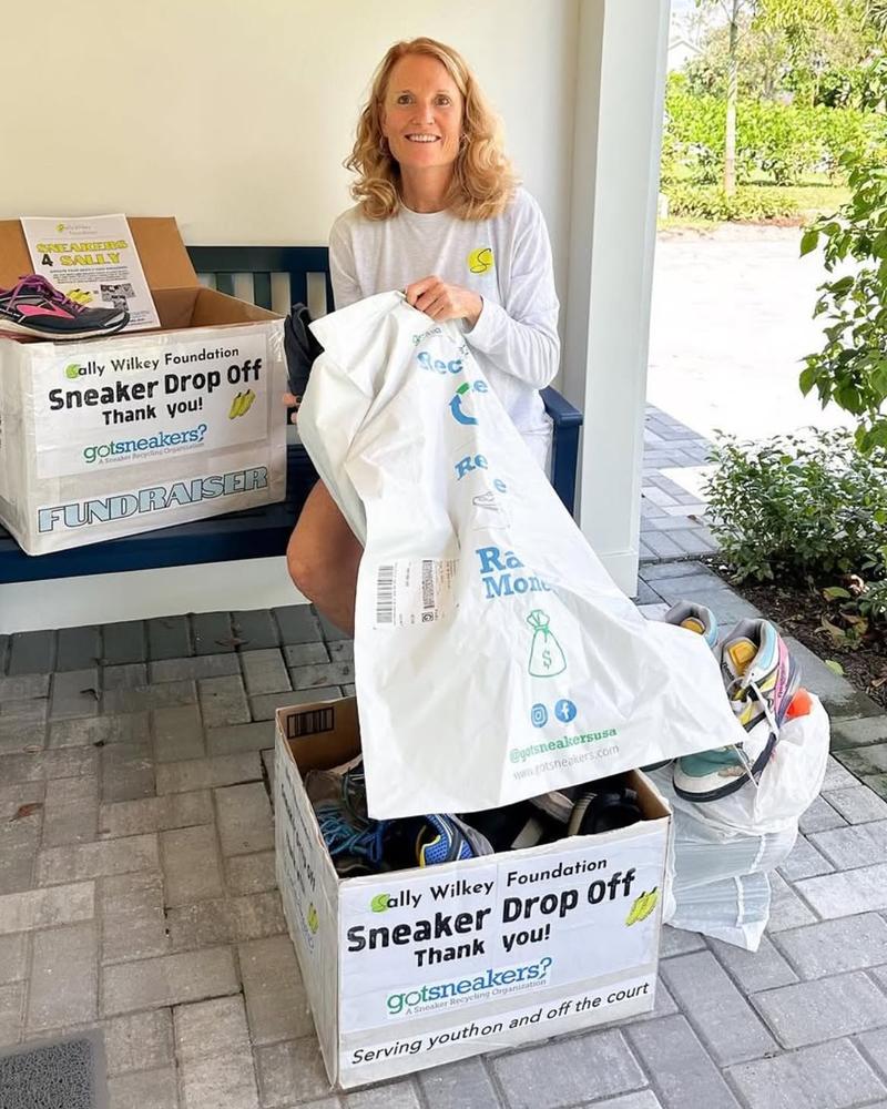 Sally Wilkey Foundation sneaker drive